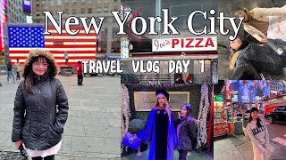 NEW YORK TRAVEL VLOG DAY 1 🇺🇸🗽: WENT TO MADAM TUSSAUDS, ATE AT JOE'S PIZZA 🍕