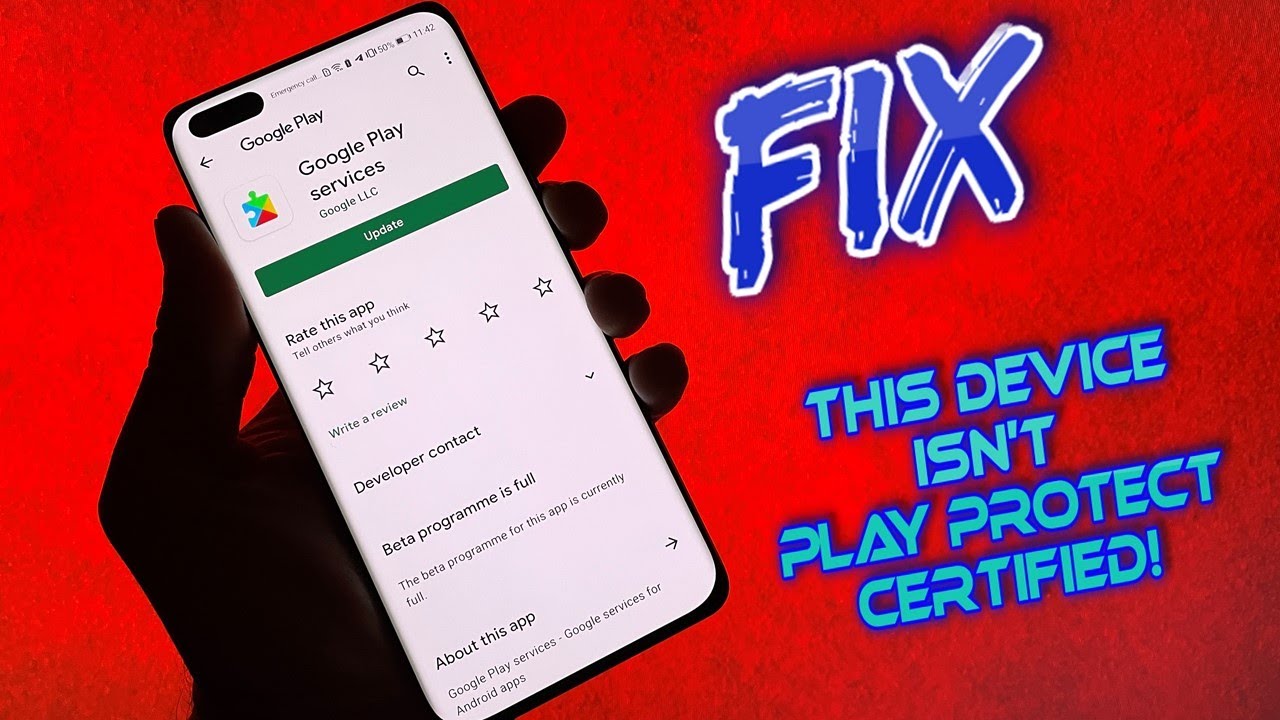 FIX This Device Isn't Play Protect Certified / Error By Google Play