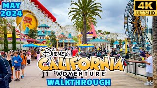 Disney California Adventure WalkthroughMay 2024 at the Disneyland Resort [4K]