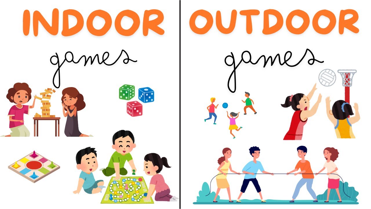 InDoor & OutDoor Games for Kids || Learn Indoor & Outdoor Games - YouTube