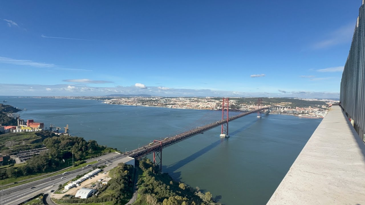 Portugal 174 Almada - Observation deck of Sanctuary of Christ the King 里斯本大耶蘇像高層觀景台｜Overseeing Lisb…