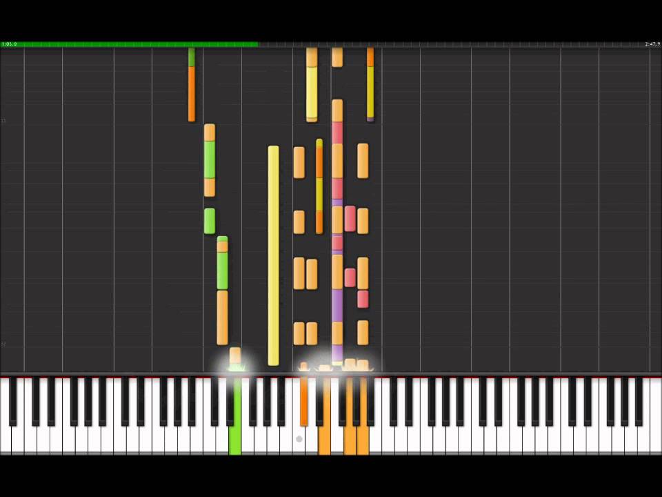 synthesia midi champ elysse joe dassin piano virtuel/TUTORIAL YouTube
