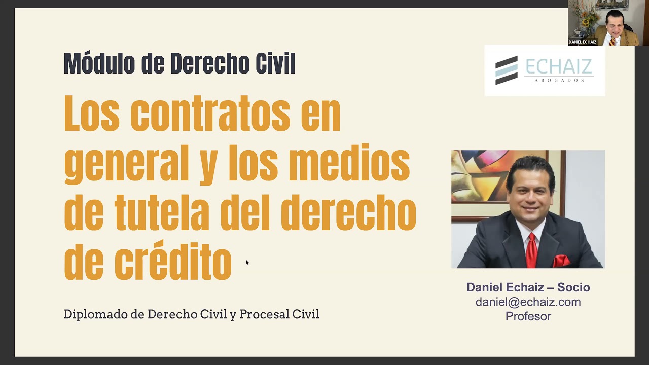 DERECHO CIVIL - Los contratos en general y los medios de tutela del derecho de crédito