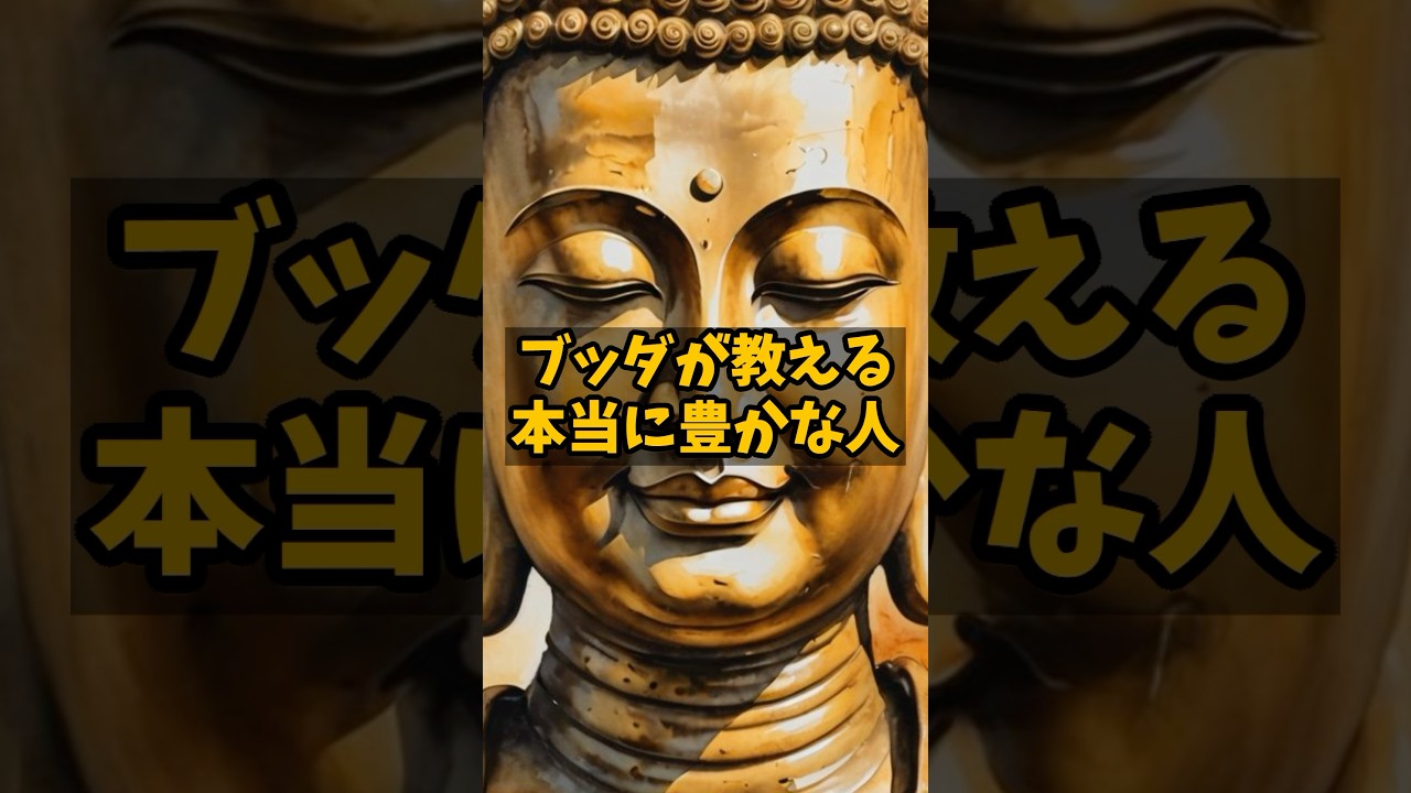 ブッダが教える本当に豊かな人　#ブッダの言葉 #名言 #ブッダの教え