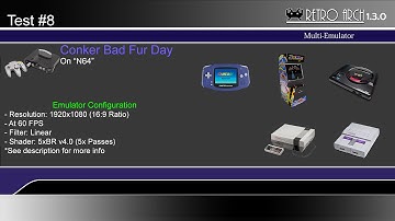 RetroArch Gameplay Test #8 - Conker Bad Fur Day 64 [1080p60]