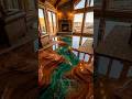Luxury Colorado River Resin Floor in a Riverside Cabin#resinfloor #americanluxury #interiordesign