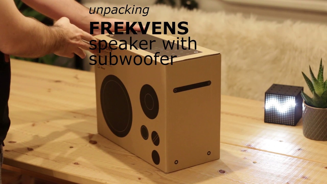 unpacking FREKVENS speaker with subwoofer - YouTube