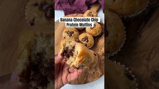Banana Chocolate Chip Protein Muffins
