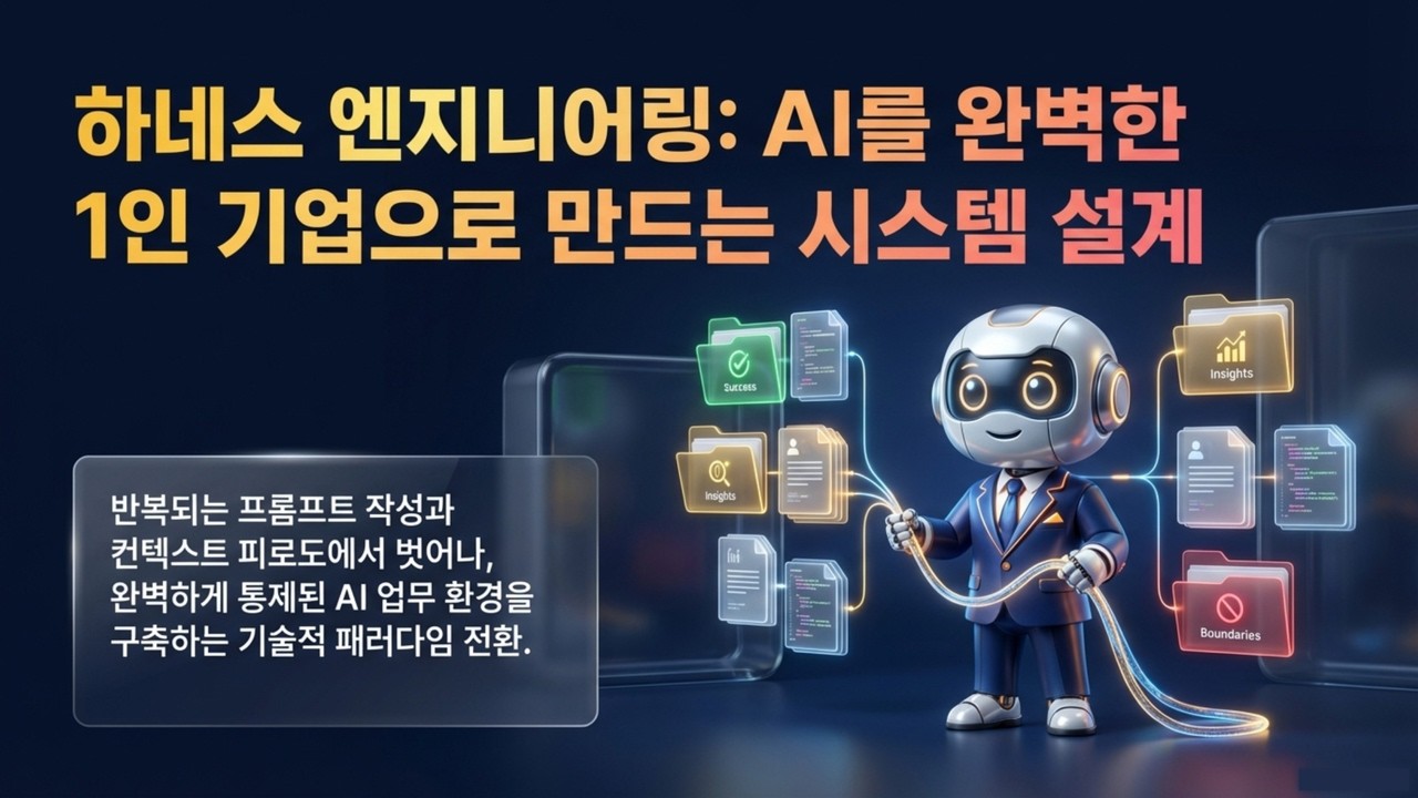 ⁣[Harness] 하네스 엔지니어링으로 AI 시스템 설계 | AI가 알아서 일하게 만드는 법, '시스템 설계자'로 거듭나는 파이