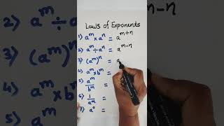 Exponents Laws in 30 Seconds 🔥 #mathstricks #maths