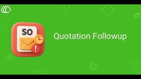 Odoo Quotation Followup || INKERP