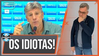 Ofensas liberadas! Renato abre novo ambiente de diálogo com os críticos: chama de idiotas!