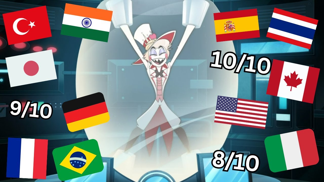 THAT'S A BAD TICKLE in ALL official Amazon Prime Language Dubs | Hazbin Hotel Season 2 w/Rating