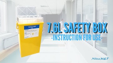How to use SAFETY BOX7.6L (Sharps container) Instruction Video