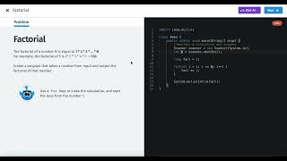 Java For Loops Practice Problem Using Factorials