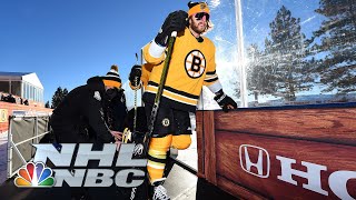 David Pastrnak lights up Lake Tahoe with hat trick for Bruins vs. Flyers | NBC Sports
