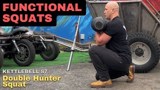 Ease Lower Back Pain | Kettlebell 87 Double Hunter Squat