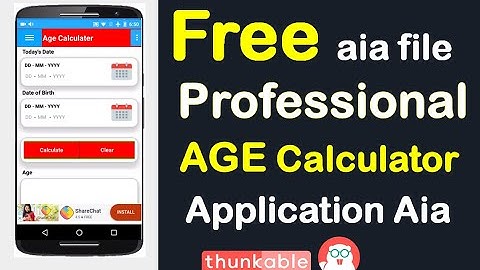 Age calculator AIA file how to use in kodular ,appybuilder.