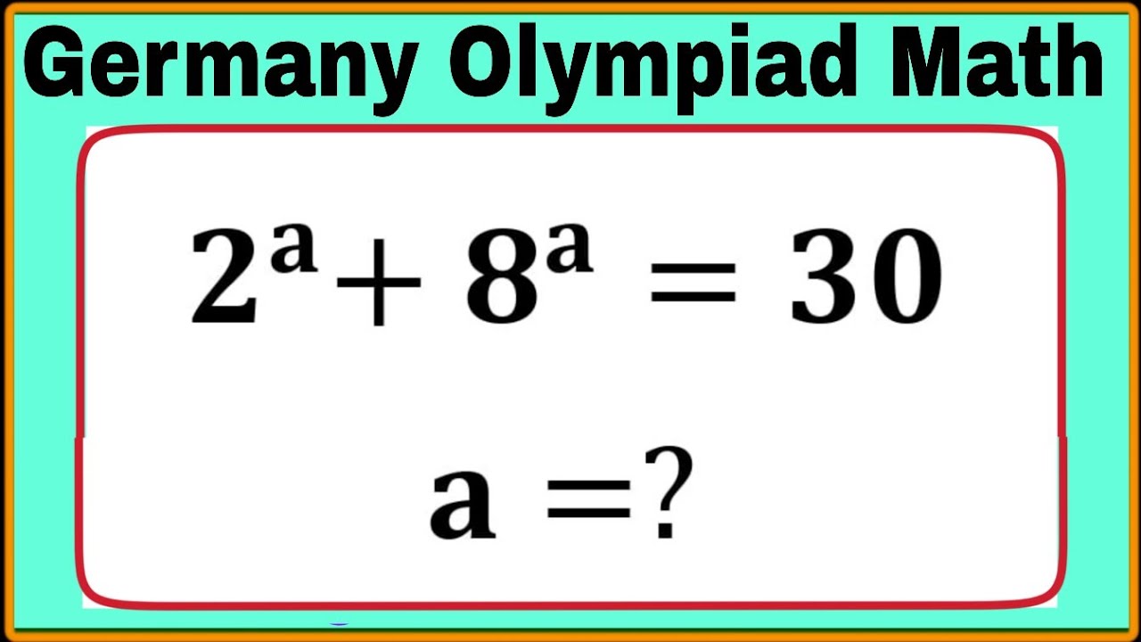 Germany| A Most Hard Algebra Olympic Math Problem| Can you solve this? 