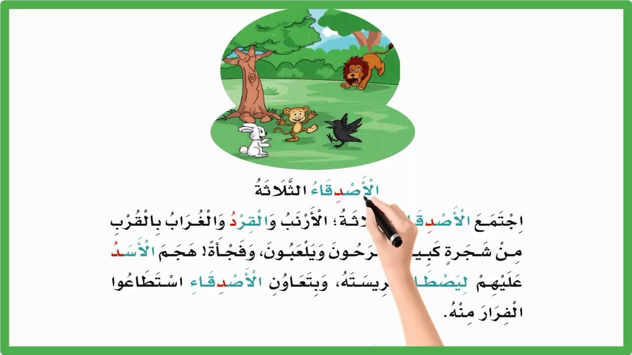 الاصدقاء الثلاثة | الاصدقاء الثلاثة اول ابتدائي لغتي ف1| المنهج السعودي | تعليم الاطفال اللغة | قصص