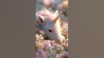 Tiny Baby Unicorn Foal in Magical Meadow | Hyperrealistic AI Short Video