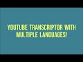 EVS YouTube transcript summarizer