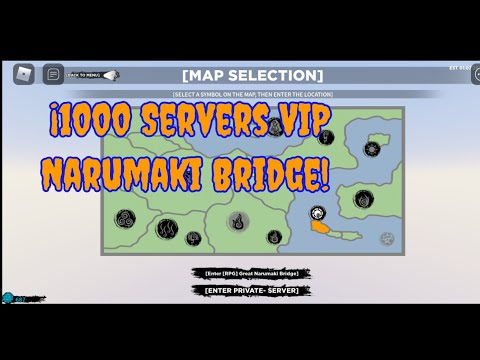 "1000 Servidores VIP Narumaki Bridge" | Private Server Codes | Shindo Life 2