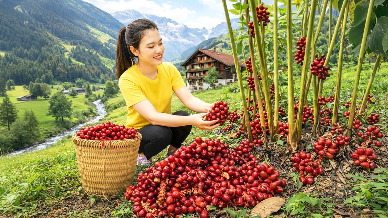Harvesting Fresh Cardamom – Market Selling and Traditional Wine Soaking| Thuy Countryside