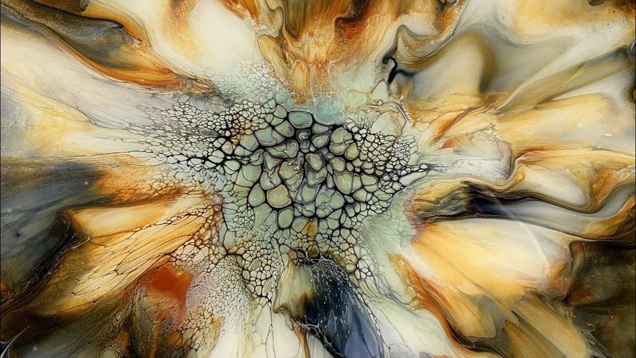 317. MY BEST YET!! Bloom Technique on Lazy Susan, Acrylic Painting