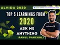 Ask Me Anything | Alvida 2020 | Top 5 Learnings from 2020 | Foundation & NTSE | Rahul Pancholi