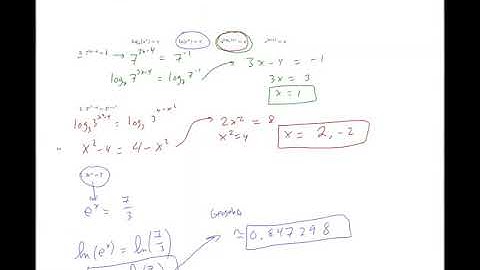 4.5 (Math 110) Exponential and Logarithmic Equations