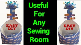 Everyone Need This For Their Sewing Room/ How To Make 3 In 1 Threads Catcher Tutorial  @TheTwinsDay