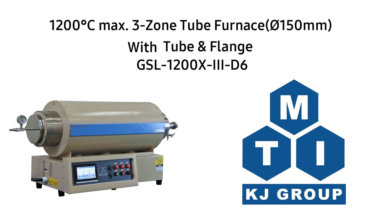 1200°C max. 3Zone Tube Furnace(Ø150mm) with Tube & Flange GSL1200X