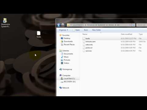 How to Edit the Hosts File in Win7