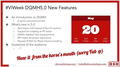 DSH DQMH 5.0 Introduction