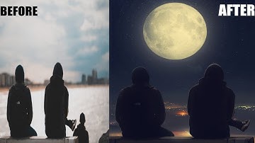 Replace Day to Night Effect Photo Manipulation | Photoshop CC 2020
