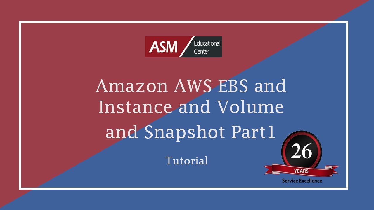 Amazon AWS EBS and Instance and Volume and Snapshot Part1 - YouTube