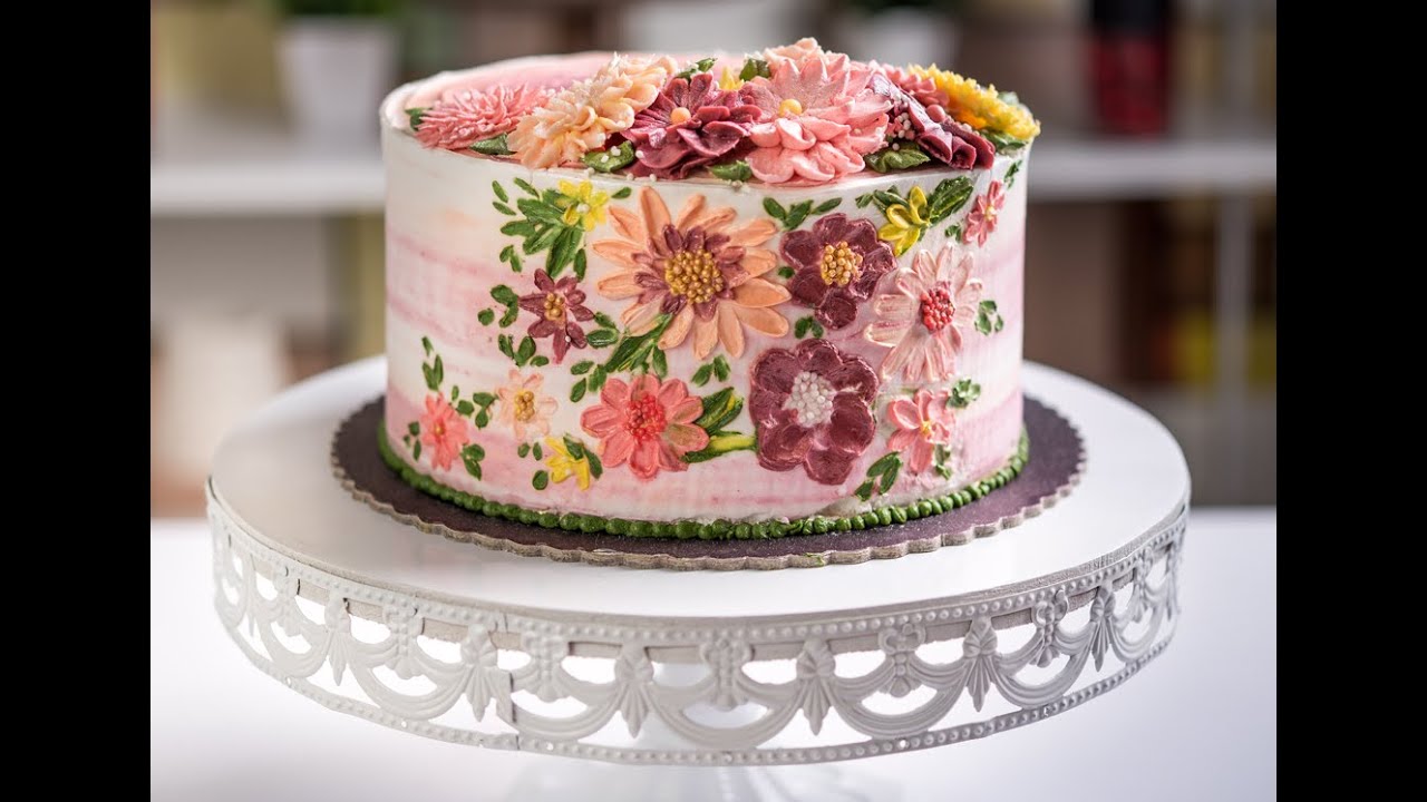 سحب سكاكين ورد بالكريم شانتيه  Knifes Sculpture Painting Whipped Cream