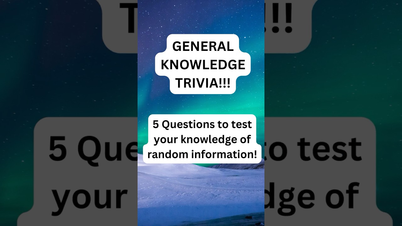 General Knowledge Trivia game to challenge your family and friends one short quiz at a time.