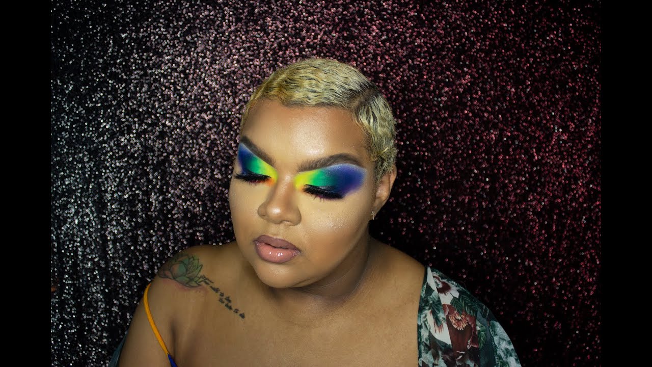 Easy Rainbow Smokey Eyes Ft. The Matte Book | Tropiical Punch