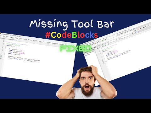 Restore Missing toolbar in #CodeBlocks_2024