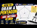 How to draw a pentagon by arc method #method-3 // Engineering Drawing // Geometry