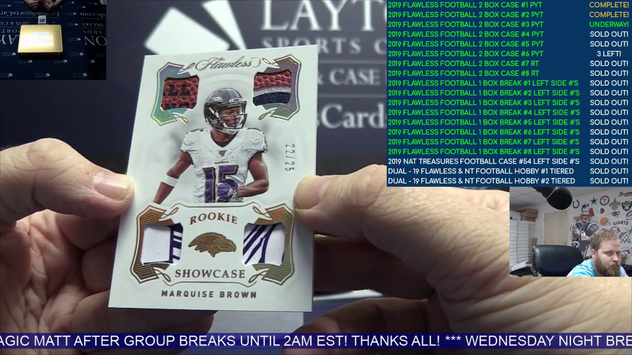 2019 Panini Flawless Football Hobby 2 Box Case Break 3 YouTube