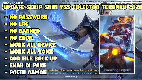 UPDATE SCRIP SKIN YSS COLECTOR || NO PASSWORD || TERBARU 2021