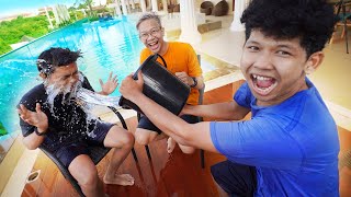 LAUGHING, IMMEDIATELY POUR 1 BUCKET!!