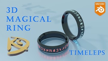 3D Magical Rings | Using Blender 2.83 | Beginner level | Timeleps |