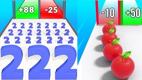 Merge Master Number Run vs Fruit Run - Gameplay Walkthrough Android iOS (Level Up, Math Games)