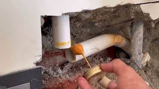 Once You Know This Plumber's Secret Idea,You Won't Be Cutting A Big broken pvc pipe under wall