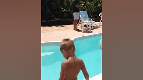 Gavin in pool