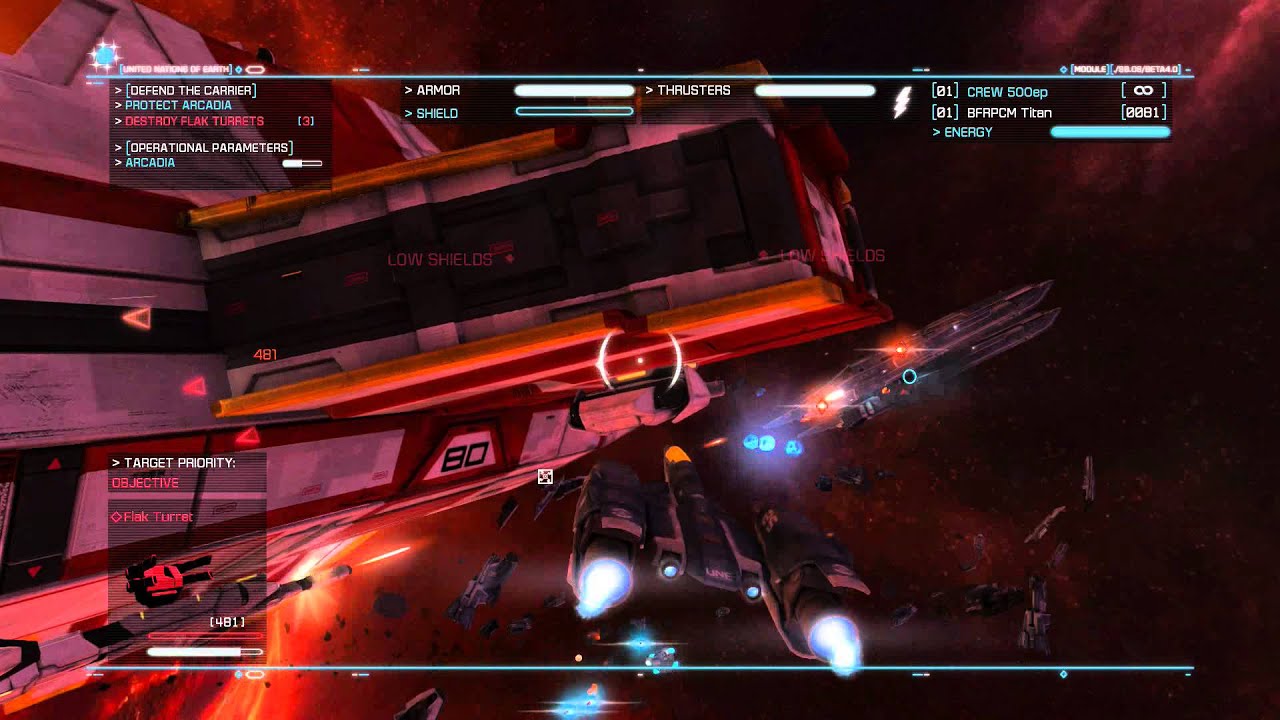 Strike Suit Zero: Director's Cut - Mission 3 Aftermath: Destroy Frigate's Turrets Sequence Xbox one